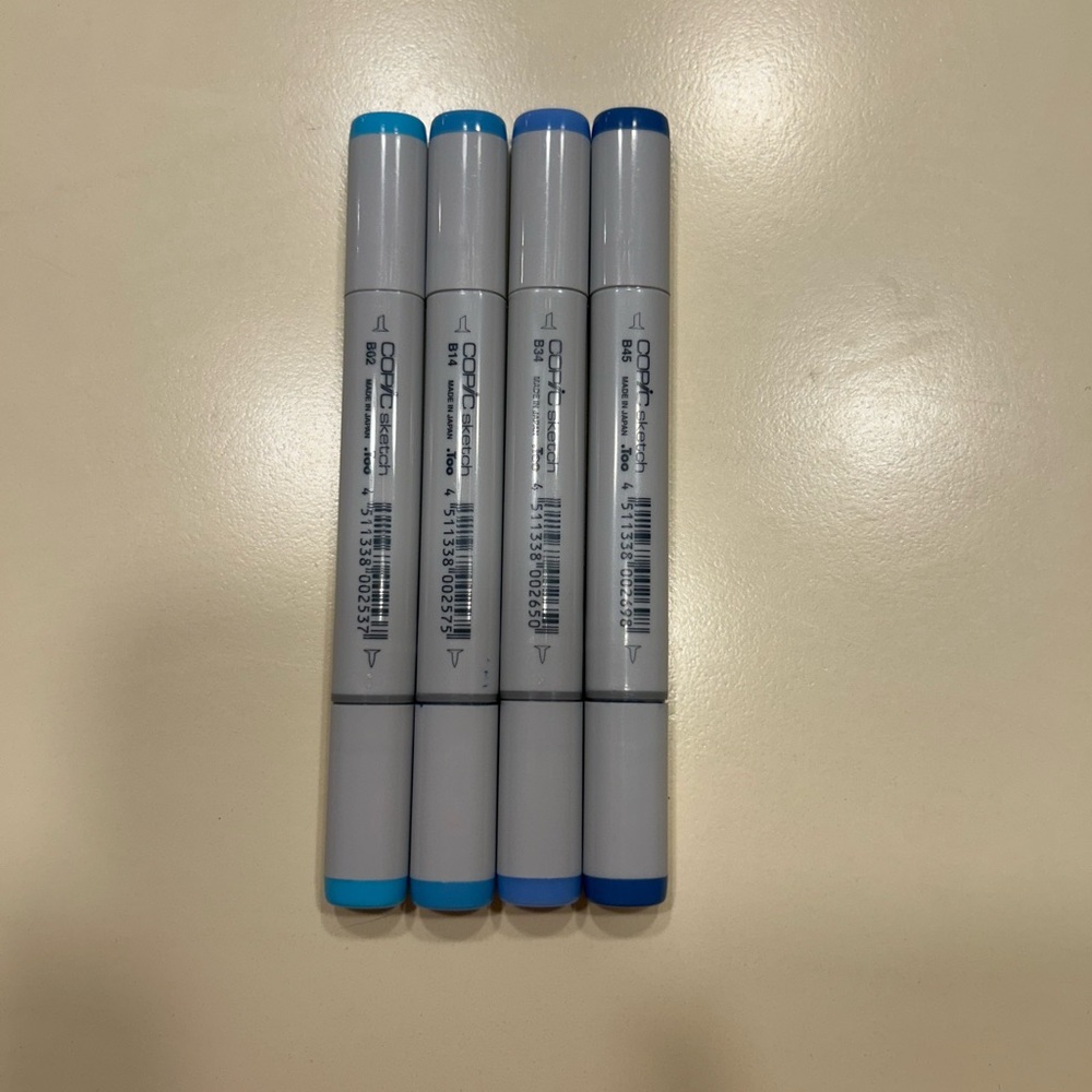 Copic Sketch Marker Set of 4 in Light Blue